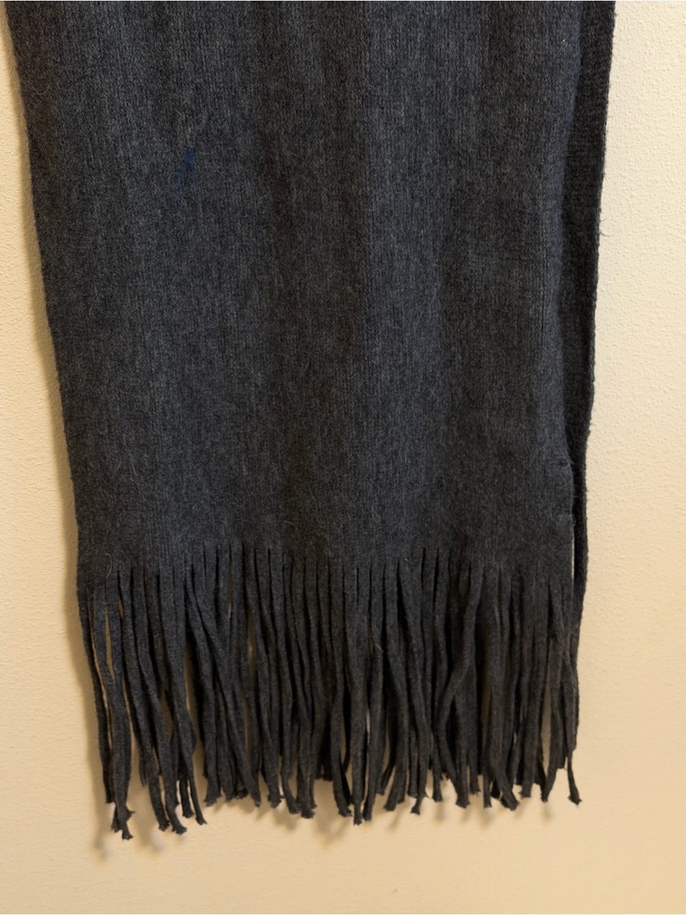 Lucky Brand Charcoal Gray Fringe Midi Skirt